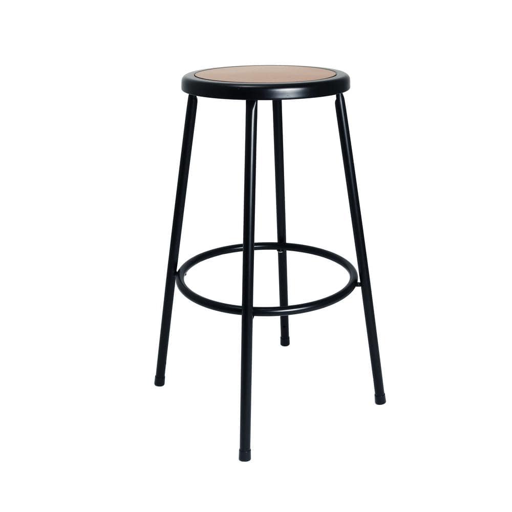 Felix 30" Black Metal Adjustable Backless Stool