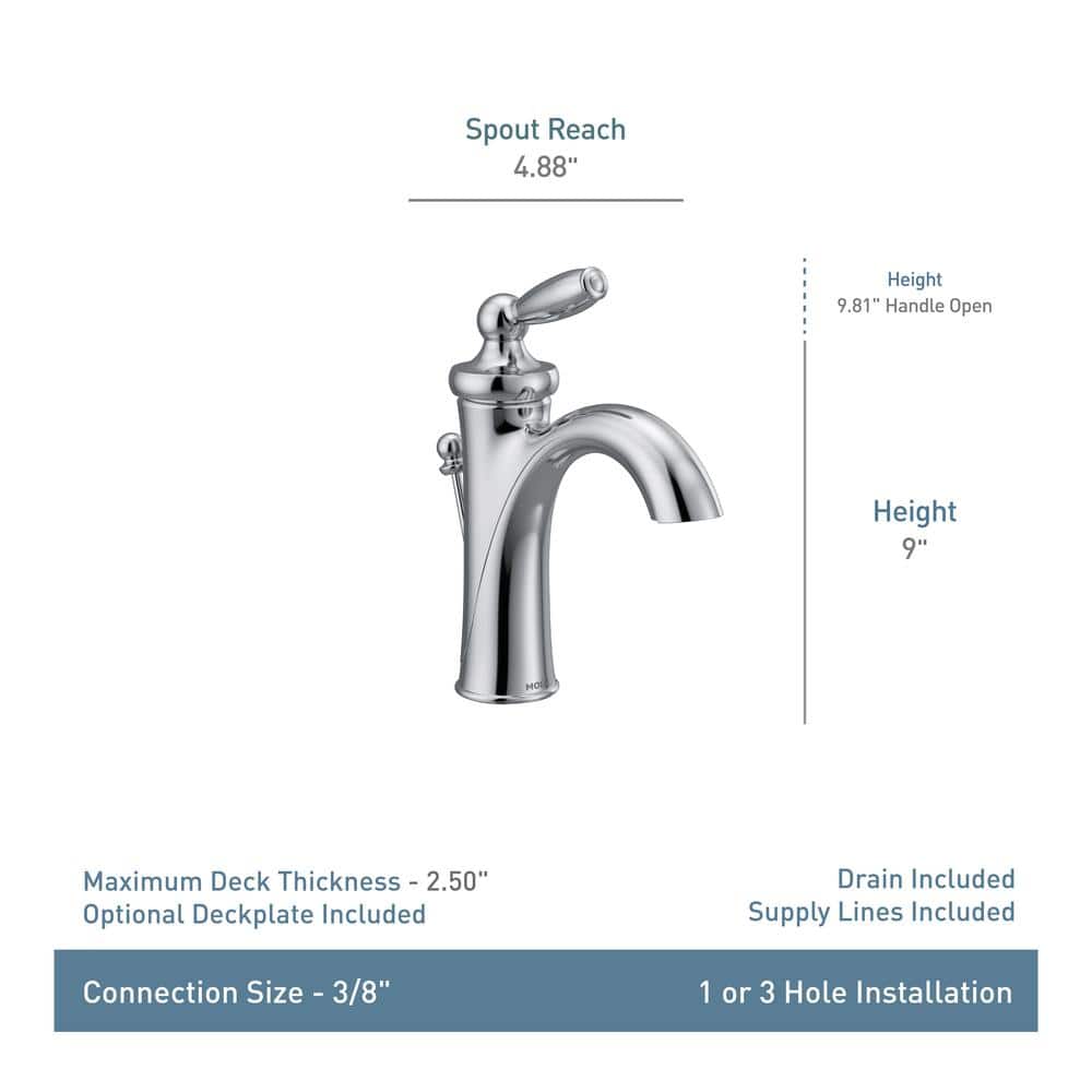 Chrome Single Hole Traditional Vessel Bathroom Faucet