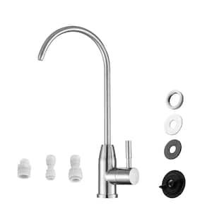 Single Handle Deck Mount Standard Kitchen Faucet Stainless Steel in Brushed Nickel