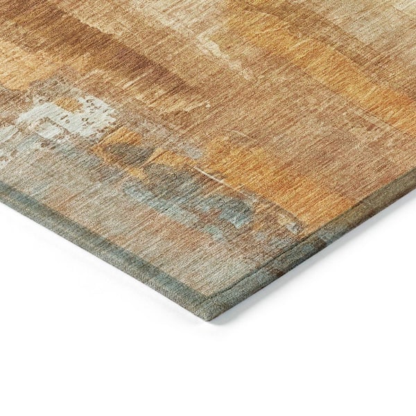Chantille Machine Washable Indoor/Outdoor Abstract ACN2020 Copper 8 ft. x 10 ft. Area Rug