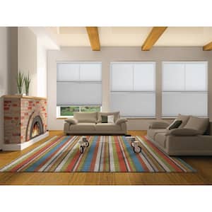 White Cordless Day/Night UV Blocking 44820 in Single Cell Fabric Cellular Shade 45.5 in. W x 48 in. L