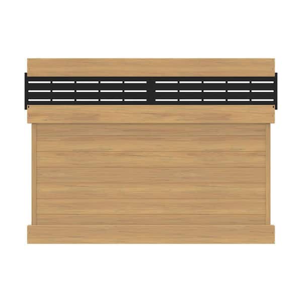 Horizontal Boardwalk 6 ft. H x 8 ft. W Cypress Semi-Privacy VinylFence Panel (Unassembled)