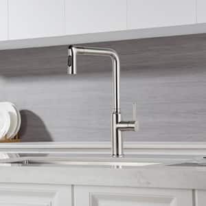 RX6013BN Single Handle Pull-Down Sprayer Kitchen Faucet in Brushed Nickel
