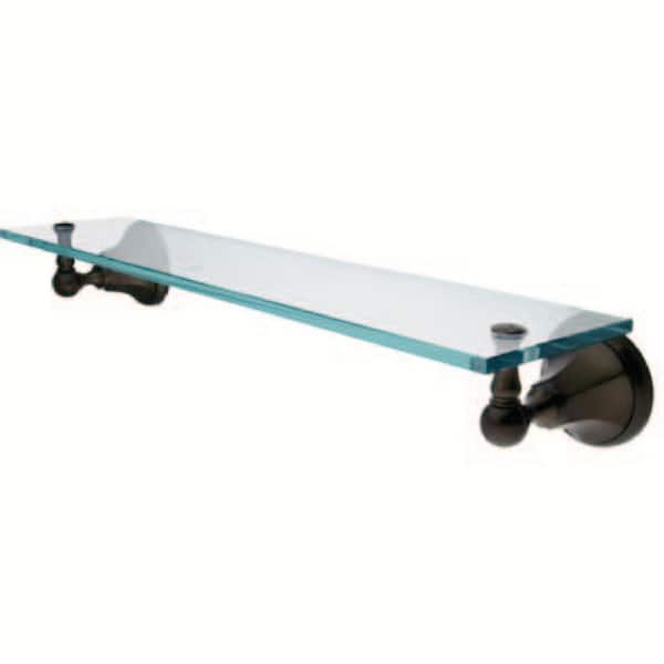 Kingston Brass Metropolitan Cosmetic 20 in. W Glass Shelf in Oil Rubbed Bronze