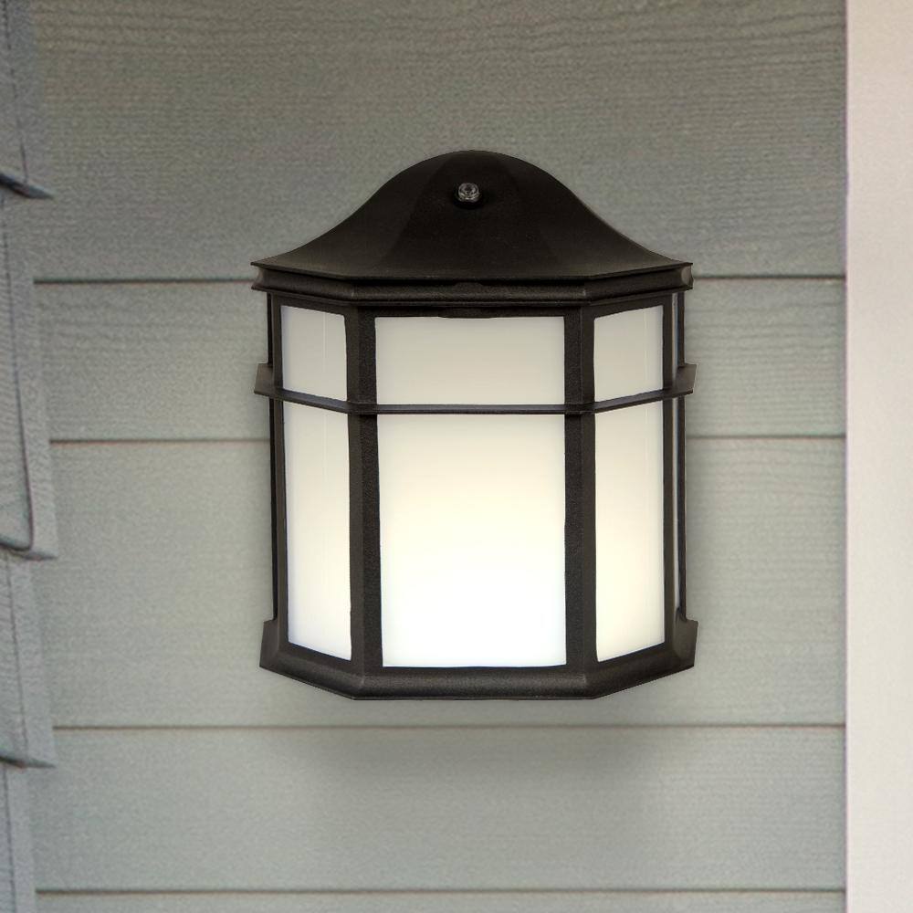 Black Bronze Outdoor LED Wall Sconce with Dusk to Dawn Sensor