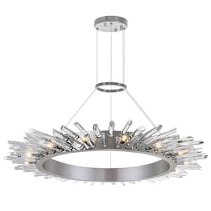 Thorns 15 Light Chandelier With Polished Nickle Finish