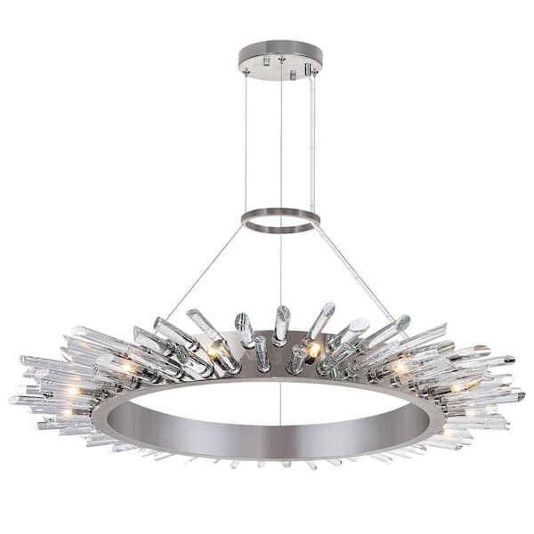 CWI Lighting Thorns 15 Light Chandelier With Polished Nickle Finish