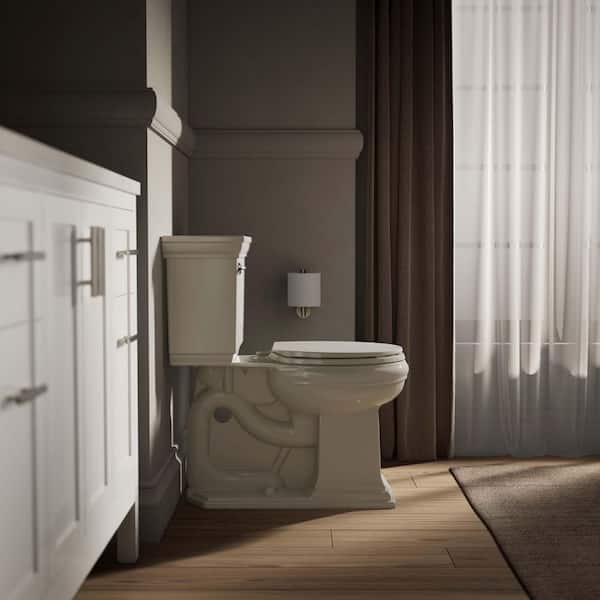 KOHLER Brevia Round Closed Front Toilet Seat with Quick-Release Hinges in Almond