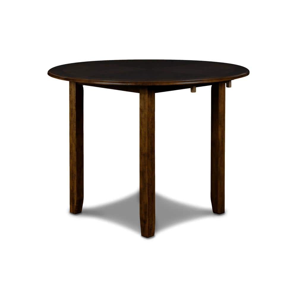 Gia 42" Brown Solid Wood Drop Leaf Dining Table with 2 Chairs