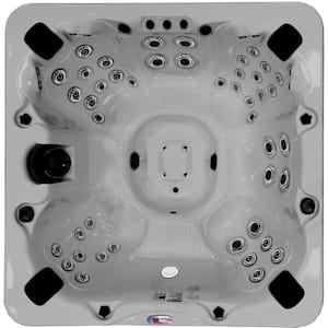 7-Person 56-Jet 240-Volt Premium Acrylic Bench Spa Standard Hot Tub with Bluetooth Sound System and LED Waterfall