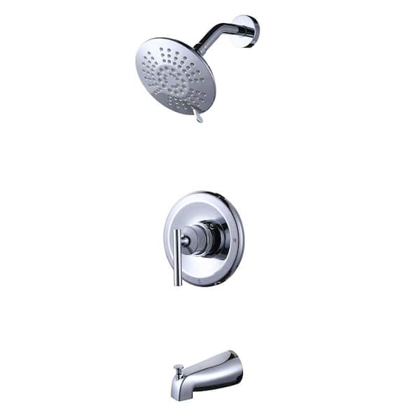 ARCORA 6 in. Shower System with Bathtub Spout-Shower and Thermostatic Valve in Chrome