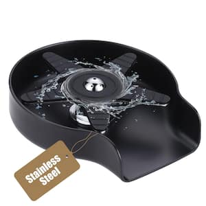 Pentagram Fan Blade Sink Glass Rinser for Kitchen Sink in Black