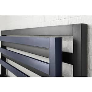 Grandon Black Metal Queen Platform Bed with Slats (60 in W. X 14 in H.)