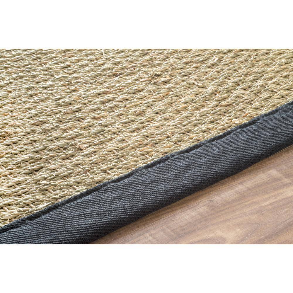 Handmade Black Cotton Reversible Runner Rug, 31" x 7"