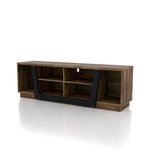 Umbra Light Hickory TV Stand Fits TV's up to 70 in. with 6-Shelf