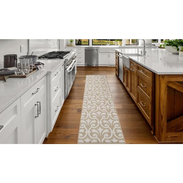 Runner Rug Cuttable Runner Rug with Non Slip Rubber Backing, Minimalistic  Kitchen Hallway Area Rugs, Laundry Room Washable Long Carpet Door Mats (