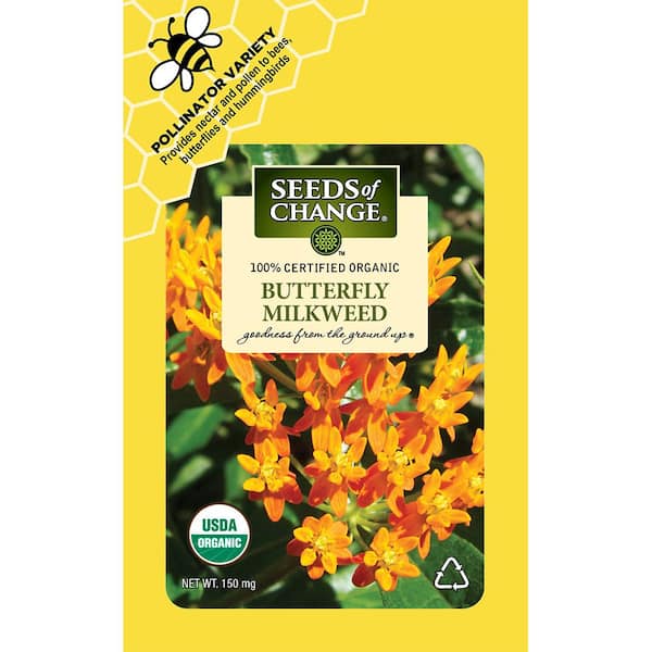Organic Butterfly Milkweed Flower Seeds