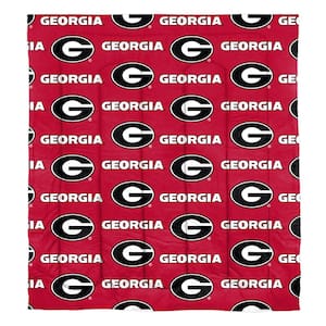 Georgia Bulldogs 5-Piece Full Size Multi Color Rotary Bed In a Bag Set