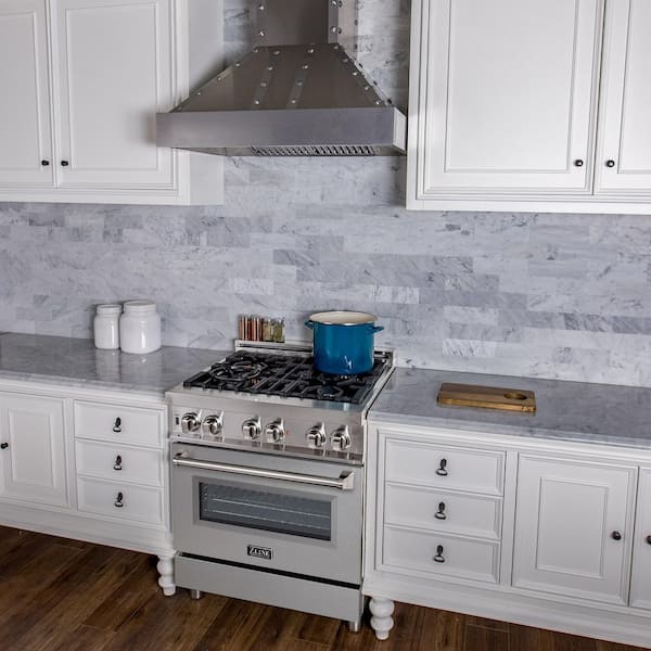 30 in. Legacy Dual Fuel Range with 4 Burners and Electric Oven in Stainless Steel with Satin Stainless Steel Door