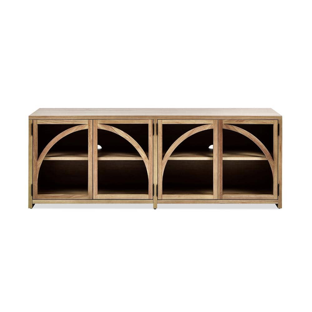 Jennifer Taylor Oliver 65 in. Arched Front Open Shelf TV Stand Media ...