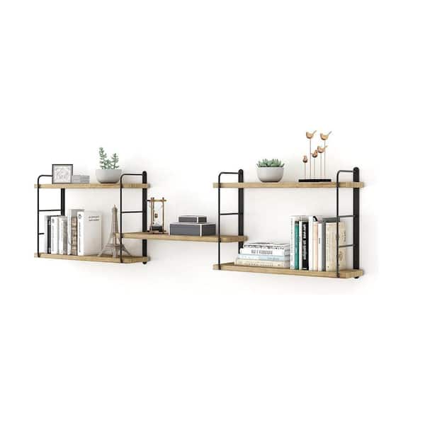 50 in. W x 6 in. D  Beige Wood Decorative Wall Shelf