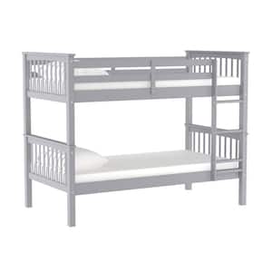 Solid Wood Twin over Twin Mission Design Bunk Bed - Grey