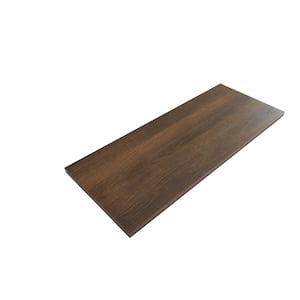 Chestnut Laminated Wood Shelf 12 in. D x 24 in. L