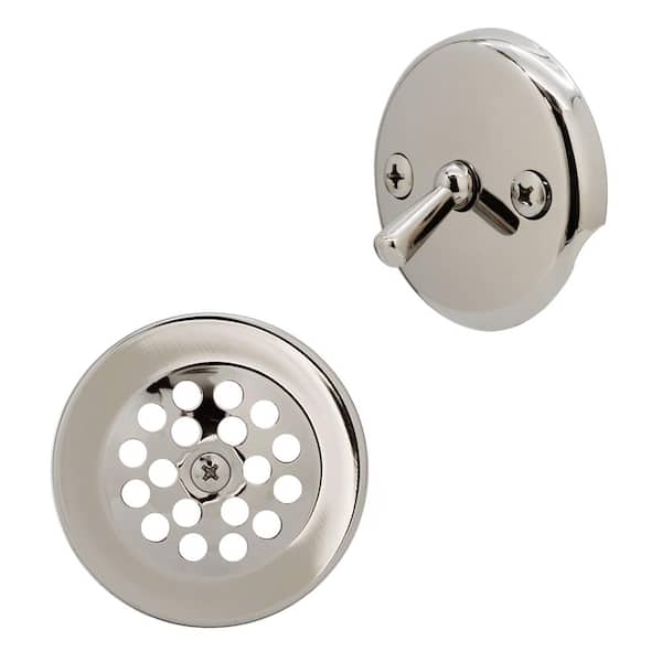 Westbrass Beehive Grid Tub Trim Grate with Trip Lever Faceplate in Polished Nickel