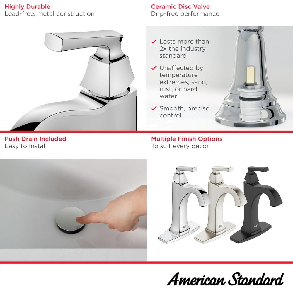 Belmeade Chrome Single-Handle Bathroom Faucet with Drain Assembly