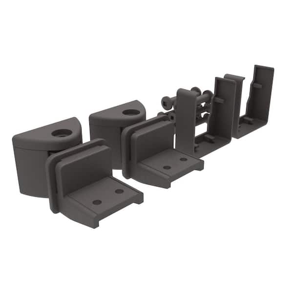 Barrette Outdoor Living VersaRail Triple Rail Matte Black Aluminum Lvl Angle Bracket Kit
