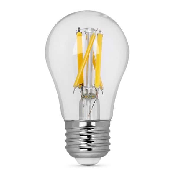 Feit Electric 75-Watt Equivalent A15 Dimmable Filament CEC Clear Glass LED Ceiling Light Bulb, Bright White 3000K (48-Pack) BPA1575930CAFIL2RP24 - The Home Depot