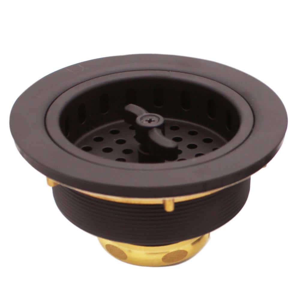 Westbrass 31/2 in. Wing Nut Style Kitchen Basket Strainer, Oil Rubbed