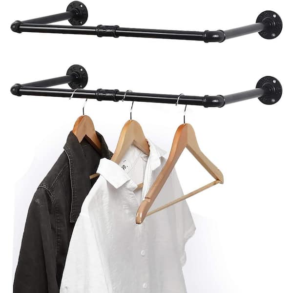 Industrial Clothes Rack, Wall-Mounted Closet Rod, Space-Saving Clothing  Rack for Hanging Clothes, Heavy Duty Metal Pipe Hanging Bar for Laundry  Room, Closet - China Metal Clothing Rack and Clothes Garment Coat Rack