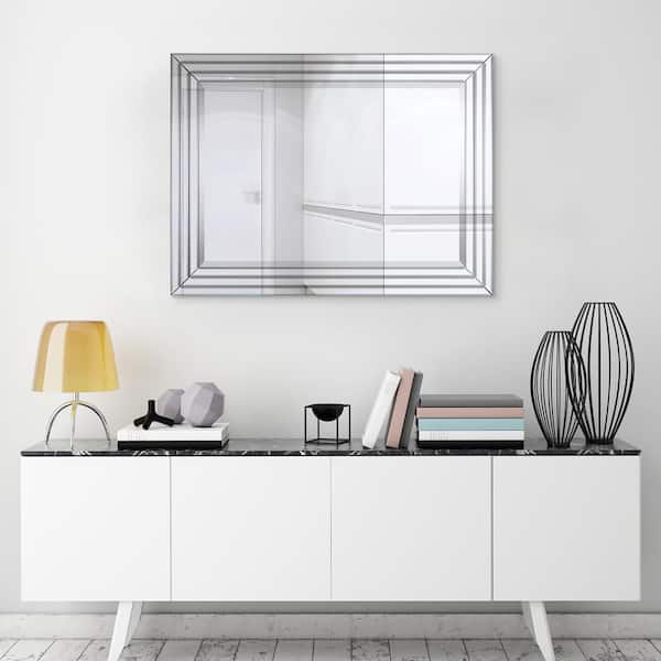 Empire Art Direct Medium Rectangle Clear Beveled Glass Modern Mirror (30 in. H x 40 in. W)