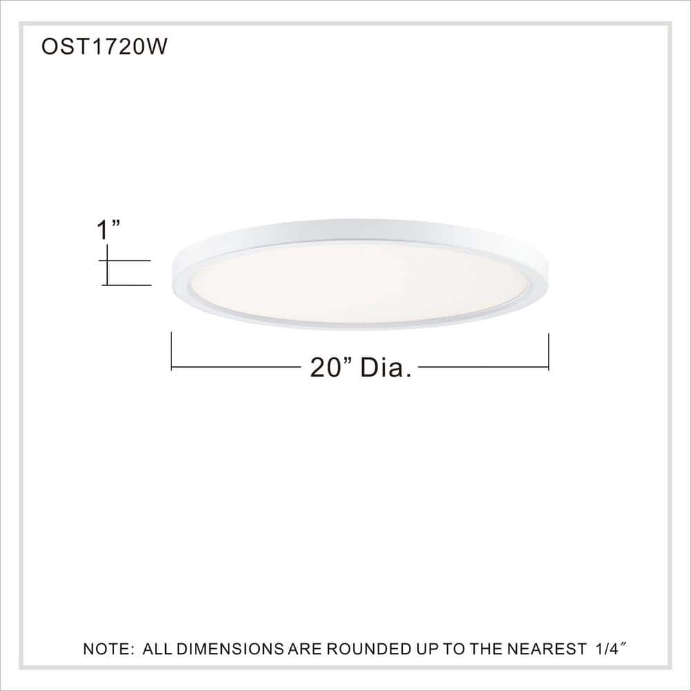Fresco White Glass LED Indoor/Outdoor Flush Mount Light