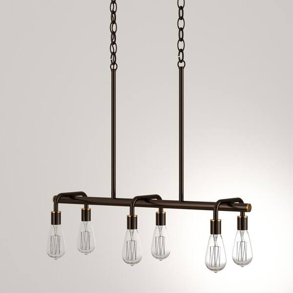 Progress Lighting Swing 6-Light Antique Bronze Chandelier