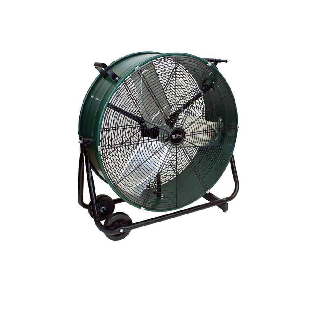 King Electric 30 in. Drum Fan, Direct Drive, Tiltable, Green -  DFC-30D-S