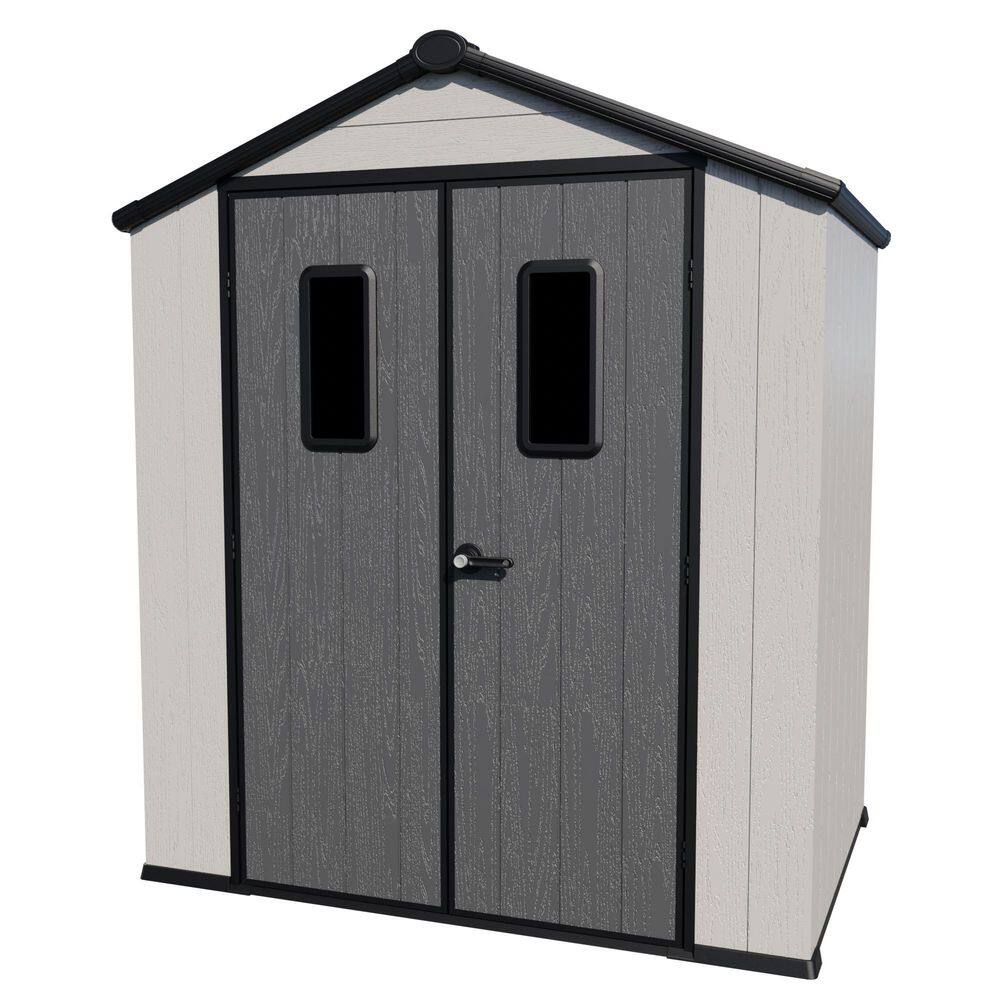 6 ft. W x 4 ft. D Plastic Resin Outdoor Storage Shed with Floor (24 sq. ft. ) price history on PriceWatchPro