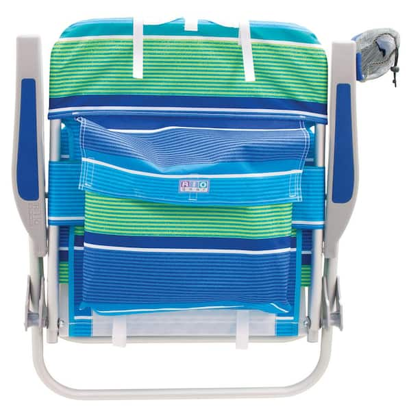 Rio Big Guy Aluminum Backpack Beach Chair With Pillow Cupholder And Storage Sc537 1905 1 The Home Depot