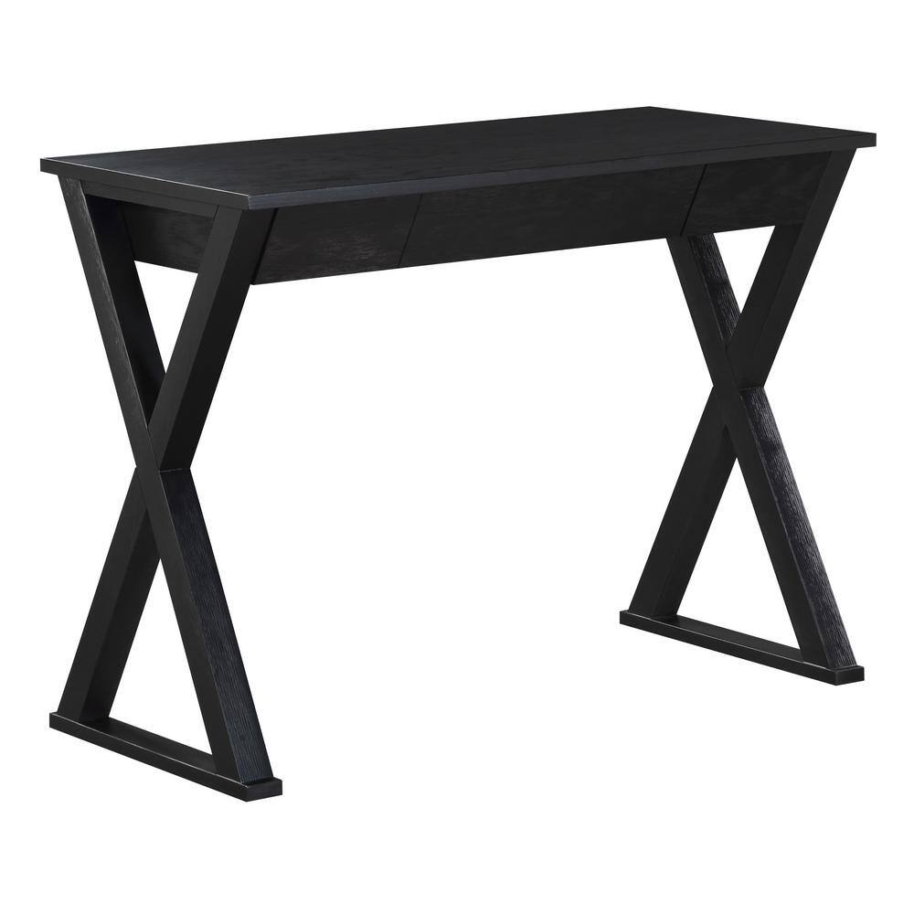 Marna 40 in. Black Wood 1-Drawer Writing Desk
