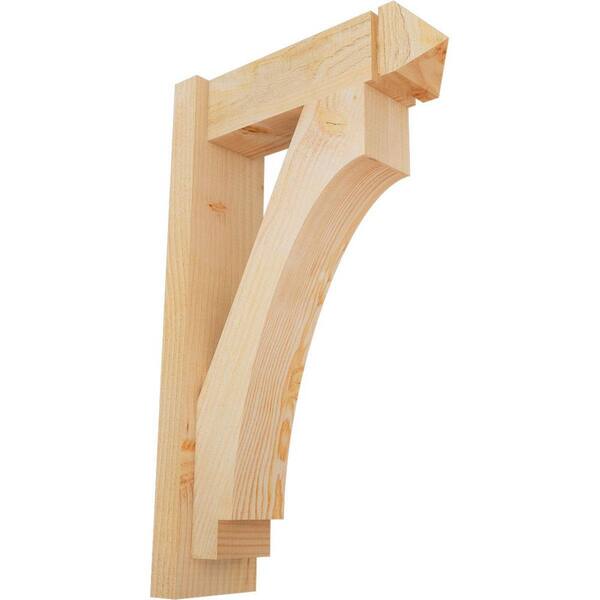 Ekena Millwork 6 in. x 30 in. x 18 in. Douglas Fir Imperial Arts and Crafts Rough Sawn Outlooker