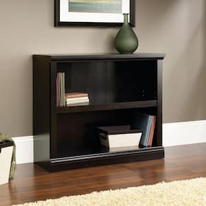 Select 30 in. Tall Estate Black Particle Board Rectangular 1 -Shelf Bookcase with Adjustable Shelf