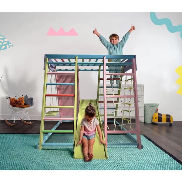 Diamond Alternative Ring 7-in-1 Wooden Climbing Toy Set - Indoor Gym With Slide, Swing & Monkey Bars For Kids 3+ Indoor Swing For Kids Diamond Alternative Ring 7-in-1 Wooden Climbing Toy Set - Indoor Gym With Slide, Swing & Monkey Bars For Kids 3+ Indoor Swing For Kids