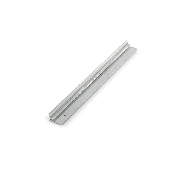 3/8 in. D x 3/4 in. W x 36 in. L Shiny Mechanical Polish Aluminum Cove Moulding w/Holes Accepts 1/16 in. board (4-Pack)