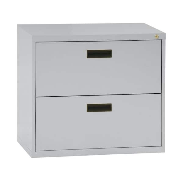 Sandusky 400 Series 26.6 in. H x 30 in. W x 18 in. D 2-Drawer Dove Grey Lateral File Cabinet