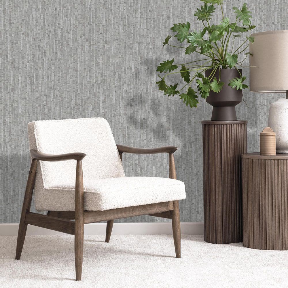 Faux Natural Straw Light Gray Wallpaper price history on PriceWatchPro