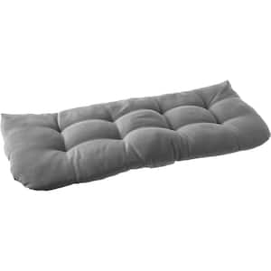 44 in. x 19 in. x 5 in. Replacement Indoor/Outdoor Solid Loveseat Cushion, Silver