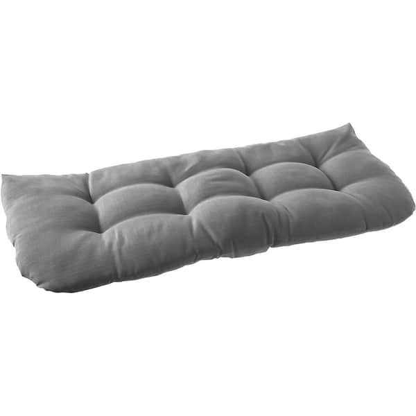 Sweet Home Collection 44 in. x 19 in. x 5 in. Replacement Indoor/Outdoor Solid Loveseat Cushion, Silver