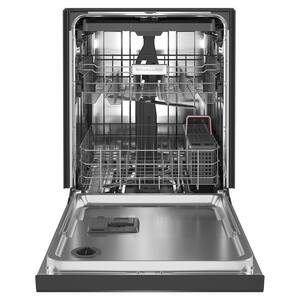 24 in. PrintShield Black Stainless Front Control Tall Tub Dishwasher with Stainless Steel Tub, 39 DBA
