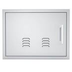 Signature Series 27 in. x 20 in. 304 Stainless Steel Left Swing Horizontal Vented Door